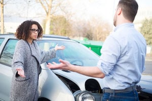 Man and Woman Discussing